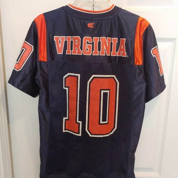 Virginia Cavaliers Boys Size Large Navy Blue Road Football Jersey. NWOT - Picture 4 of 6